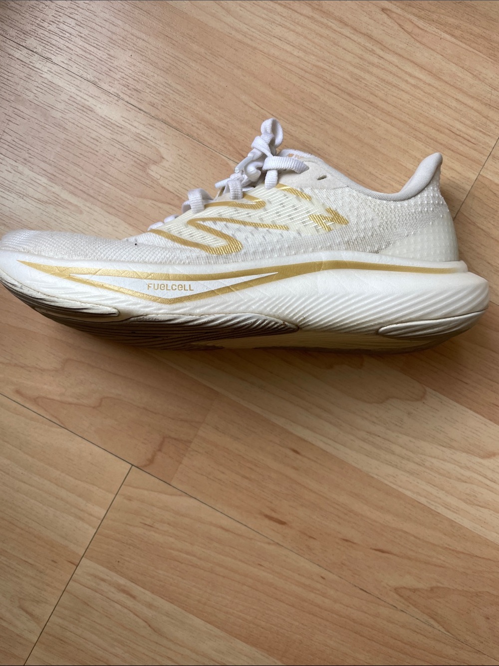 New Balance Women's Cream and Gold FuelCell Running Shoes